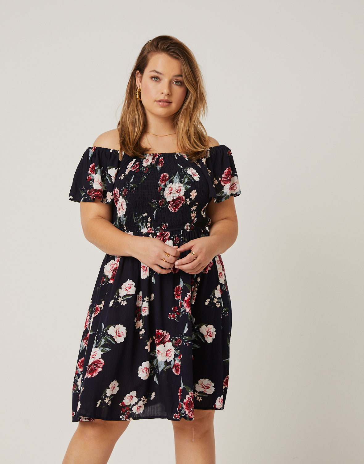 Plus Size Gauzy Floral Sundress