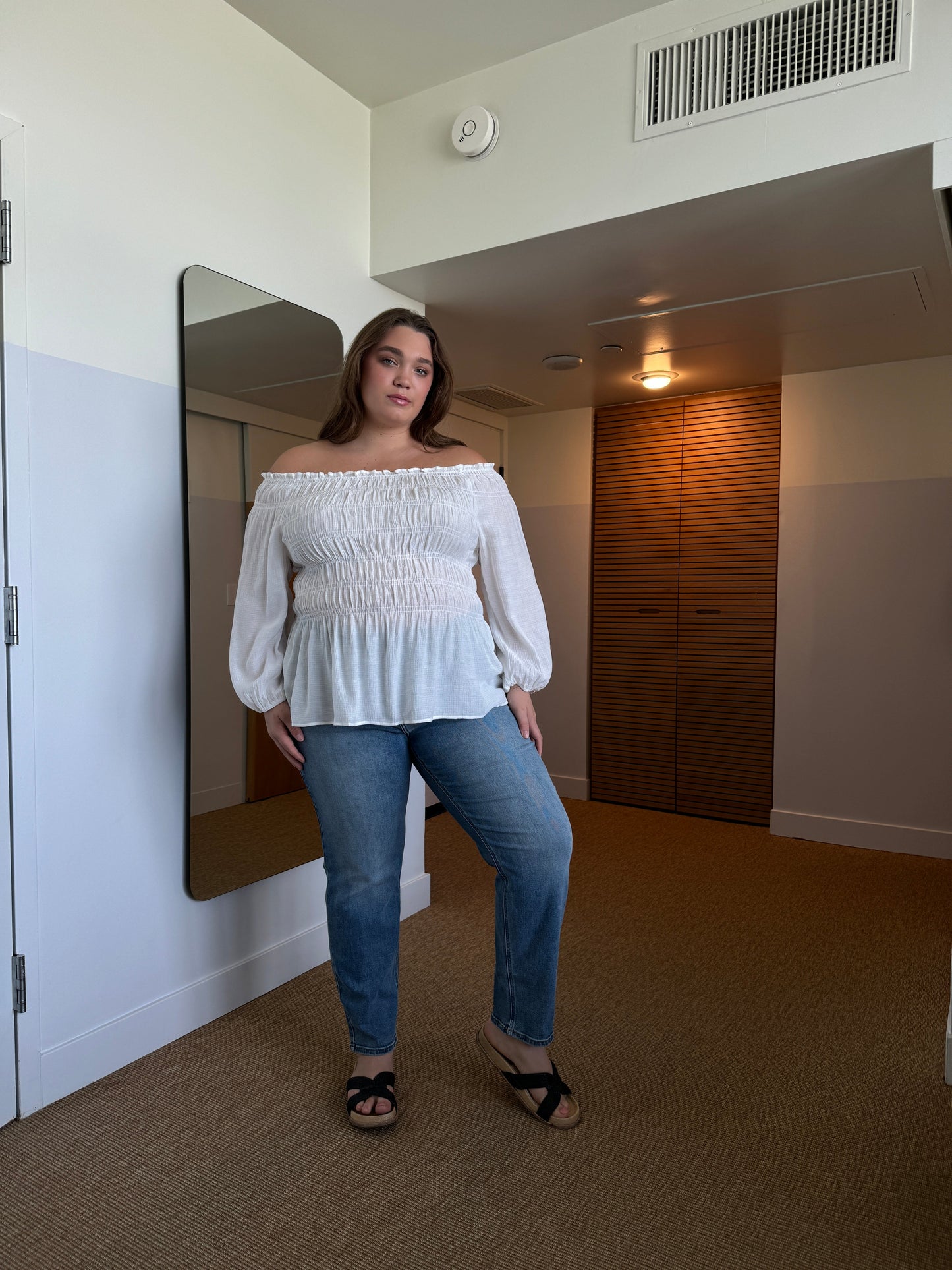 Plus Size Off The Shoulder Boho Top