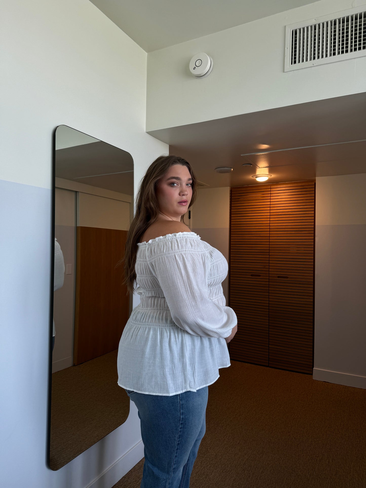 Plus Size Off The Shoulder Boho Top
