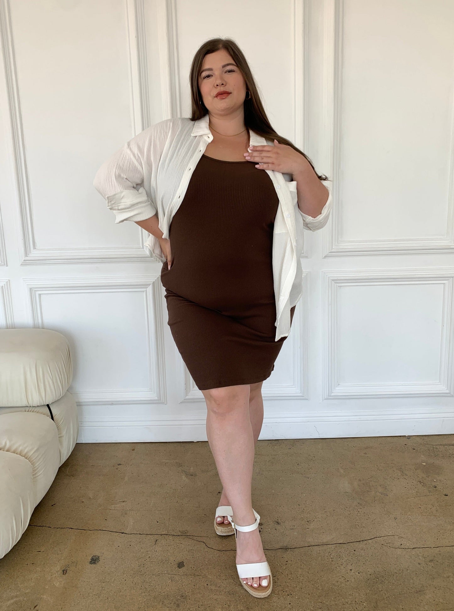 Plus Size Bodycon Tank Dress