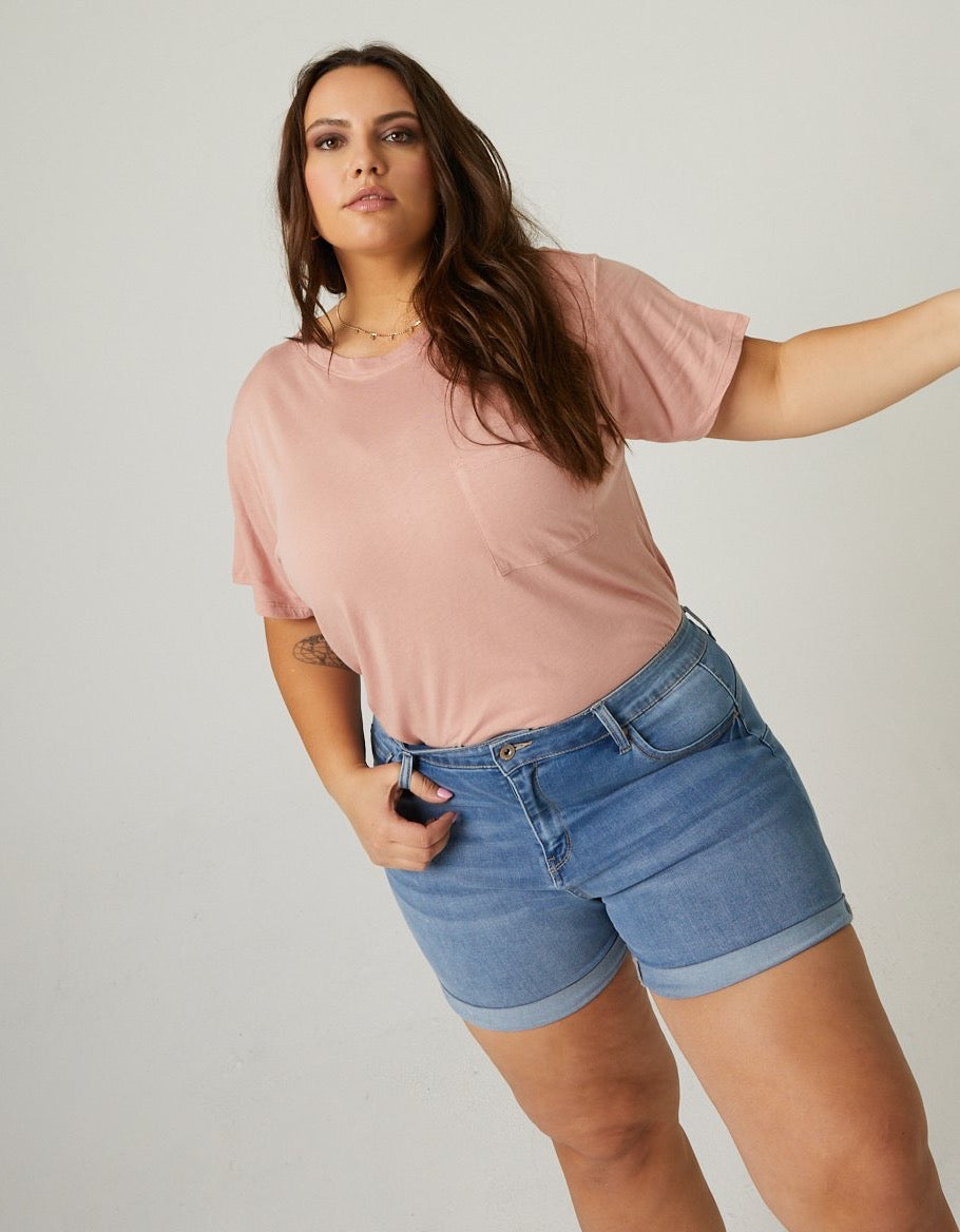 Plus Size Basic Pocket Tee