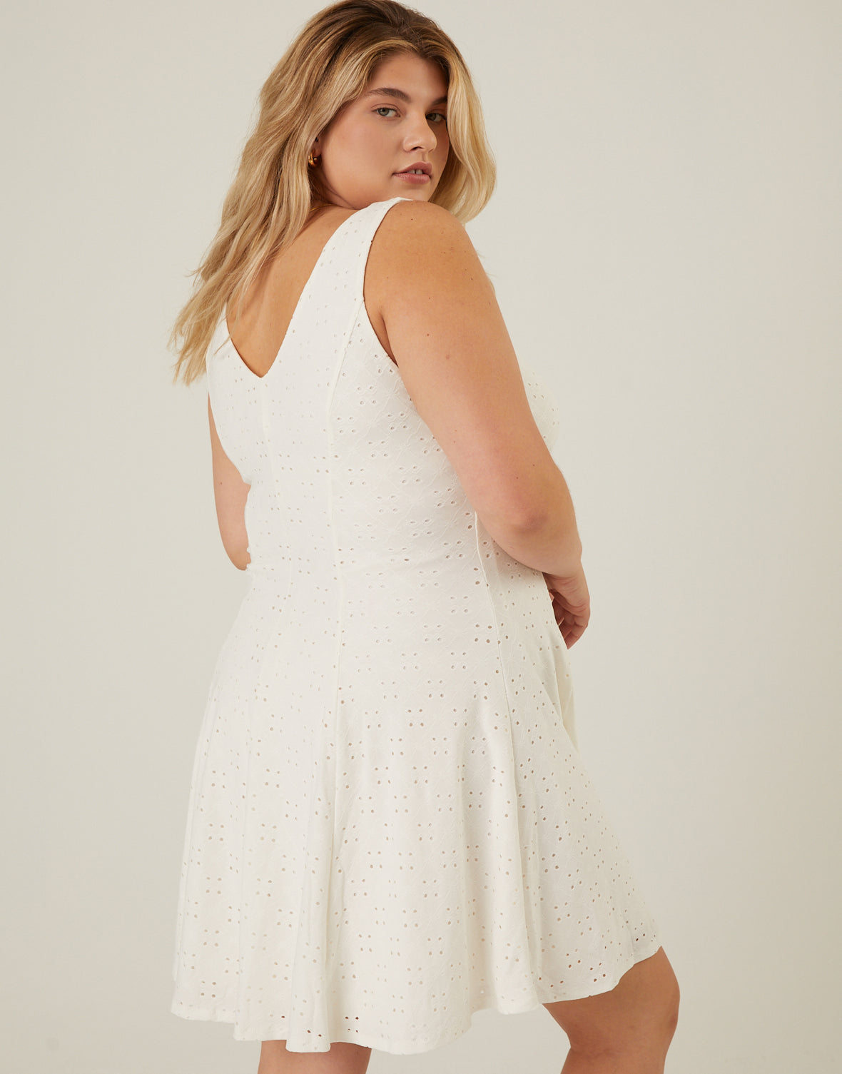 Plus Size Eyelet Lace Sundress