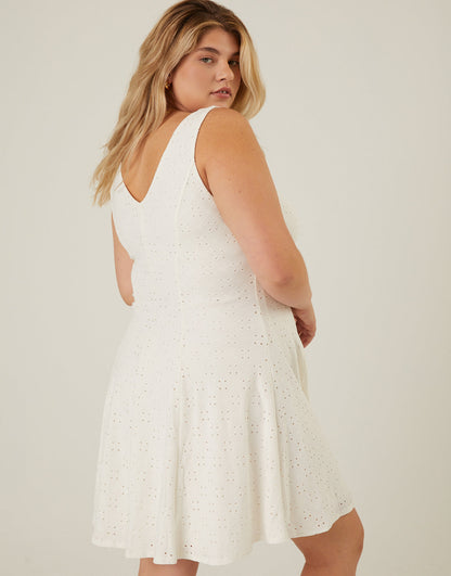 Plus Size Eyelet Lace Sundress