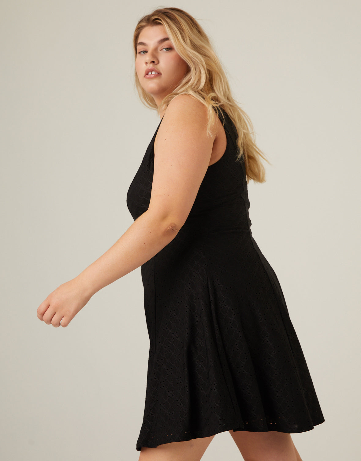 Plus Size Eyelet Lace Sundress