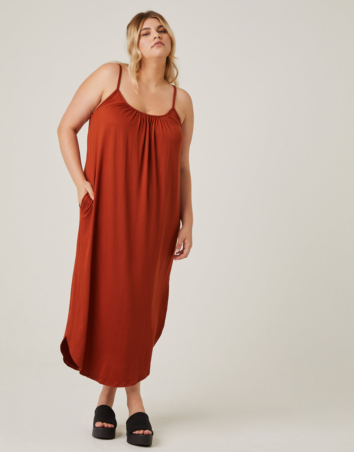 Plus Size Flowy Knit Tank Dress
