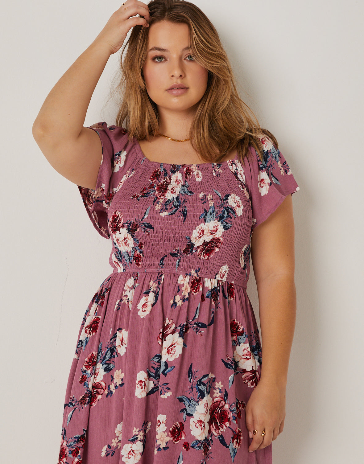 Plus Size Gauzy Floral Sundress