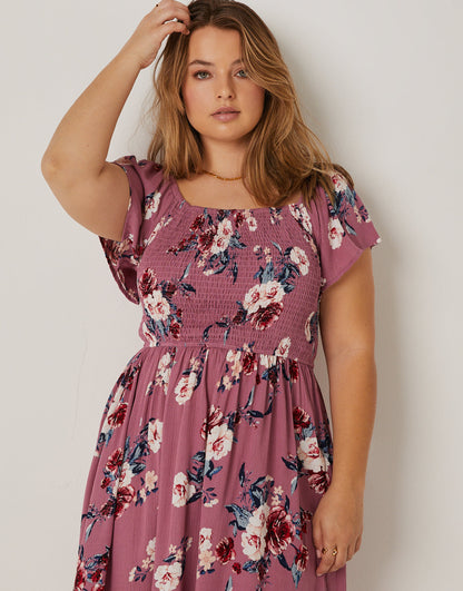 Plus Size Gauzy Floral Sundress