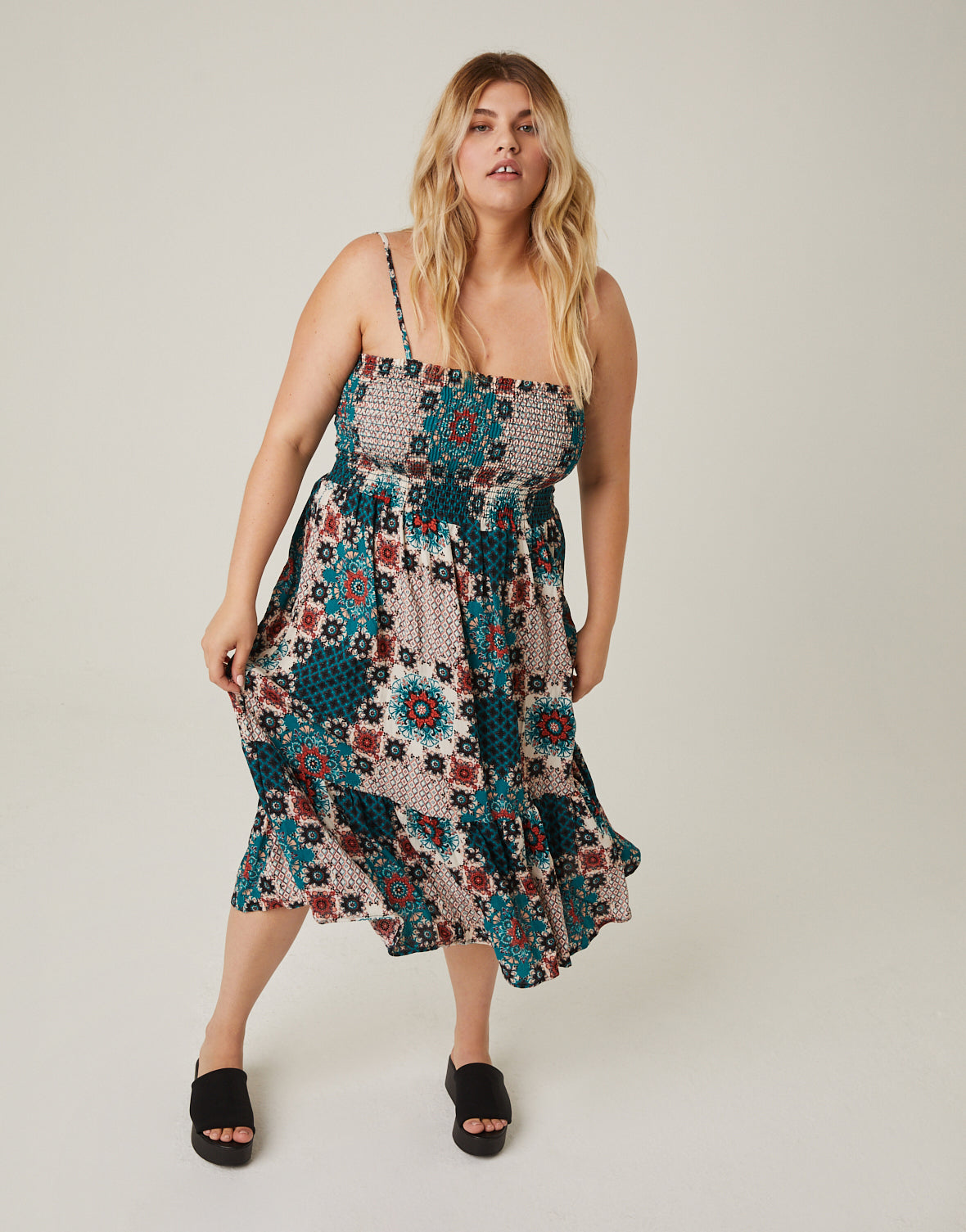 Plus Size Multi Pattern Sundress