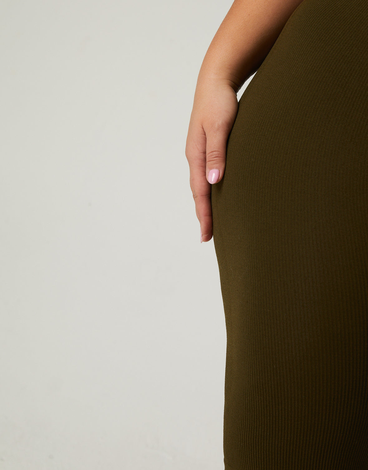 Plus Size Ribbed Bike Shorts