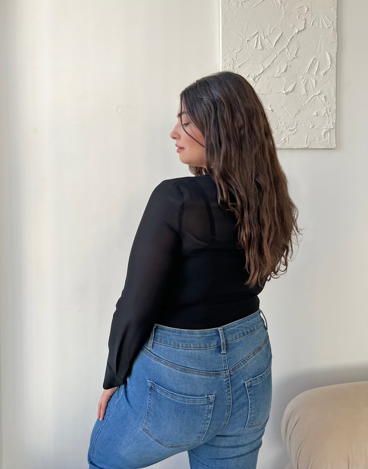 Plus Size Ruched Button Up Shirt