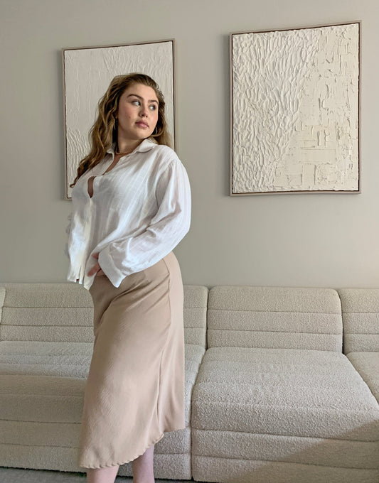 Plus Size Woven Breezy Button Up Shirt