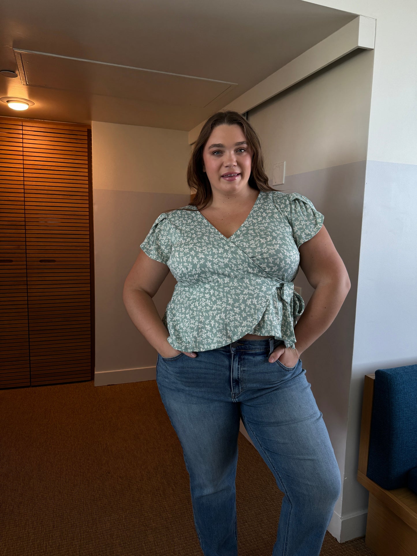Plus Size Pattern Side Tie Top