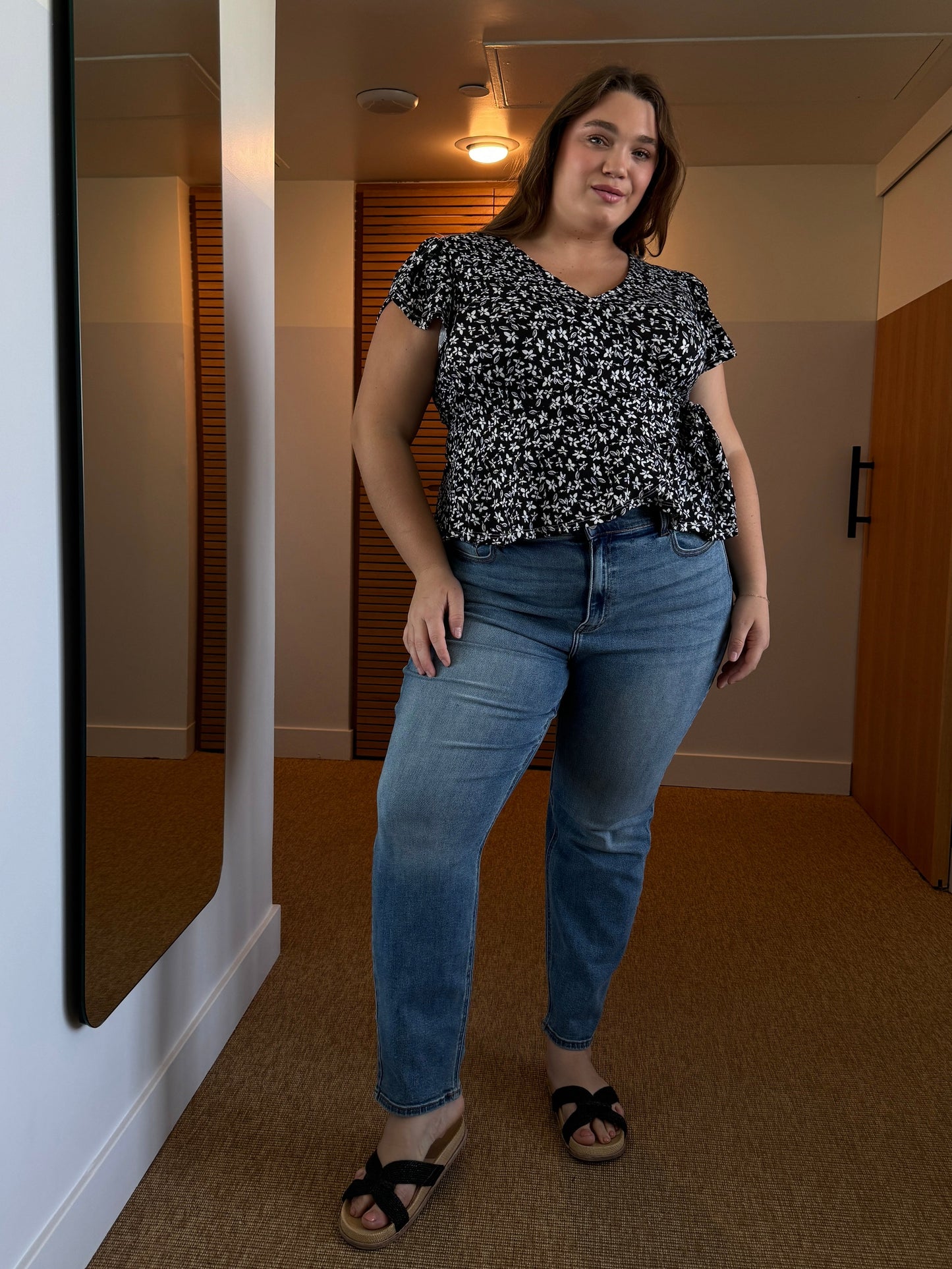 Plus Size Pattern Side Tie Top