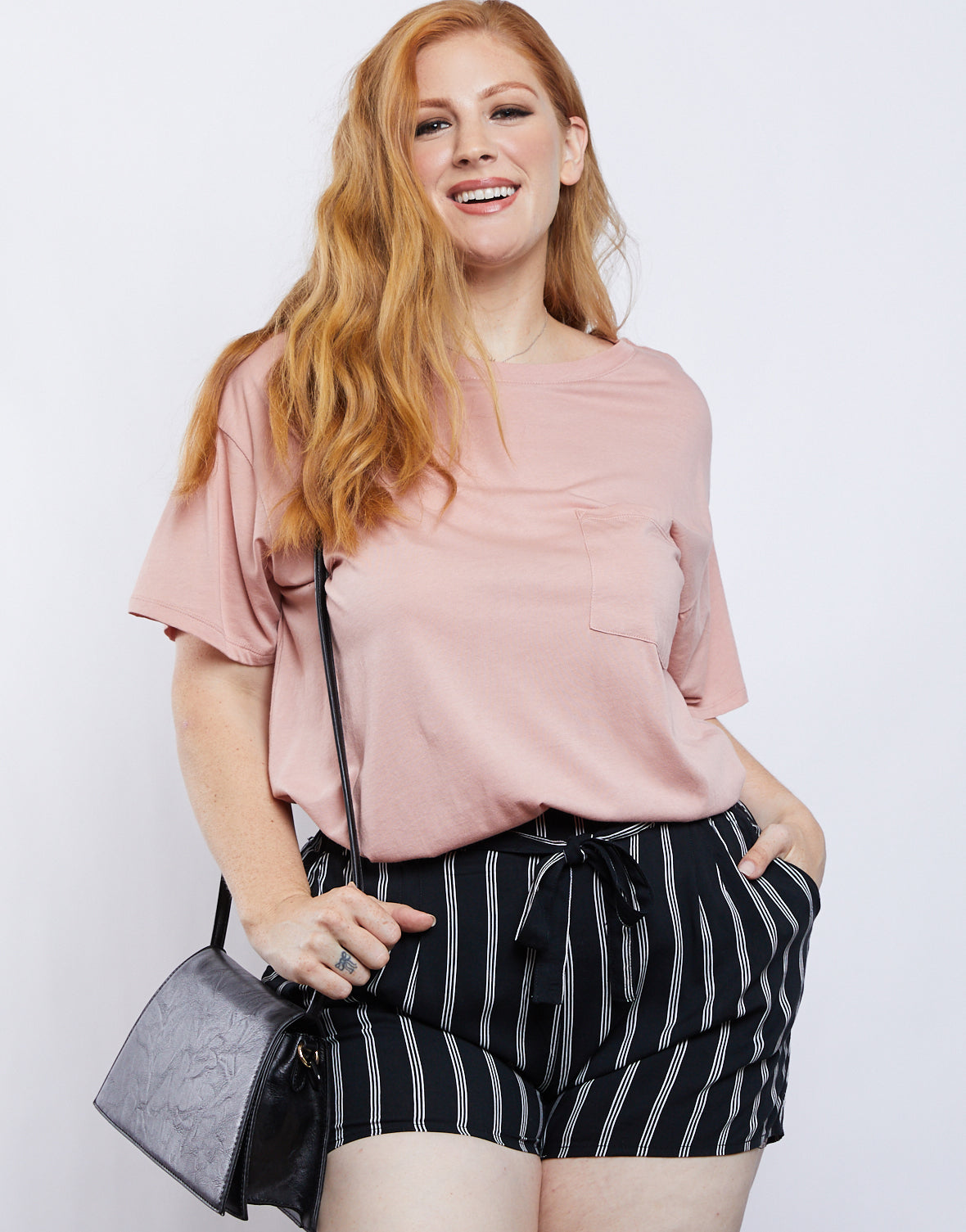 Plus Size Basic Pocket Tee