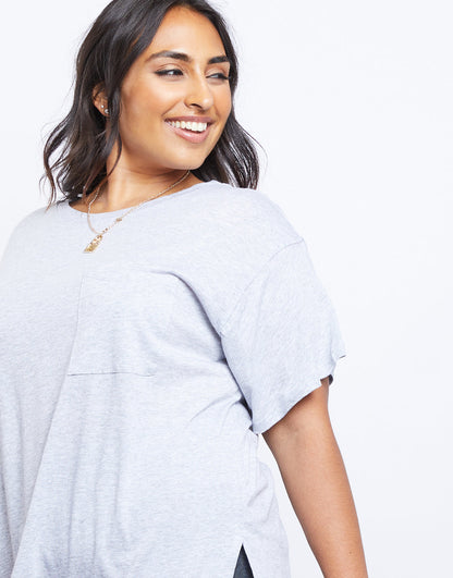 Plus Size Basic Pocket Tee