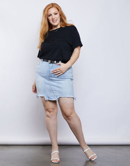 Plus Size Basic Pocket Tee