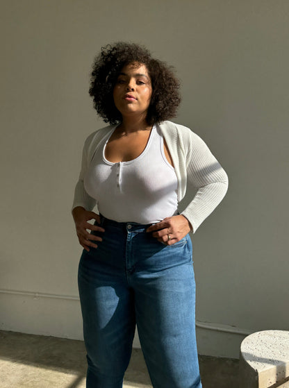 Plus Size Long Sleeve Bolero Cardigan