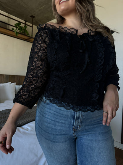 Plus Size Rococo Lace Top