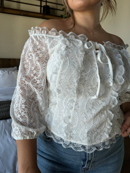 Plus Size Rococo Lace Top