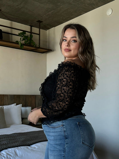 Plus Size Rococo Lace Top
