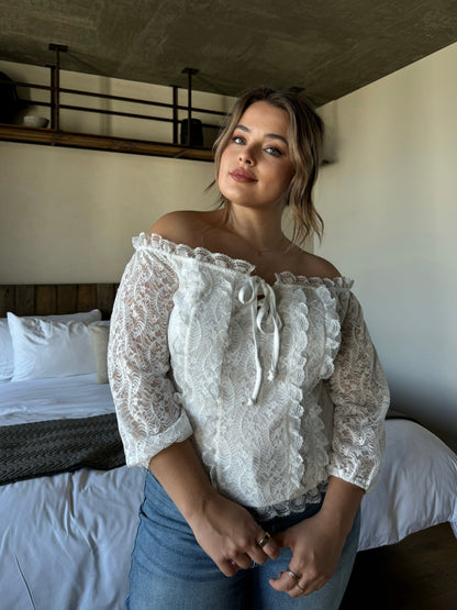 Plus Size Rococo Lace Top