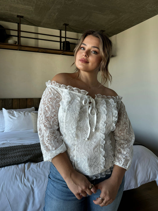 Plus Size Rococo Lace Top