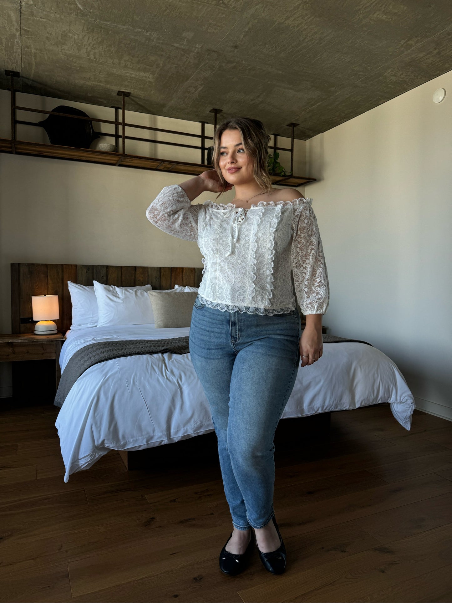 Plus Size Rococo Lace Top