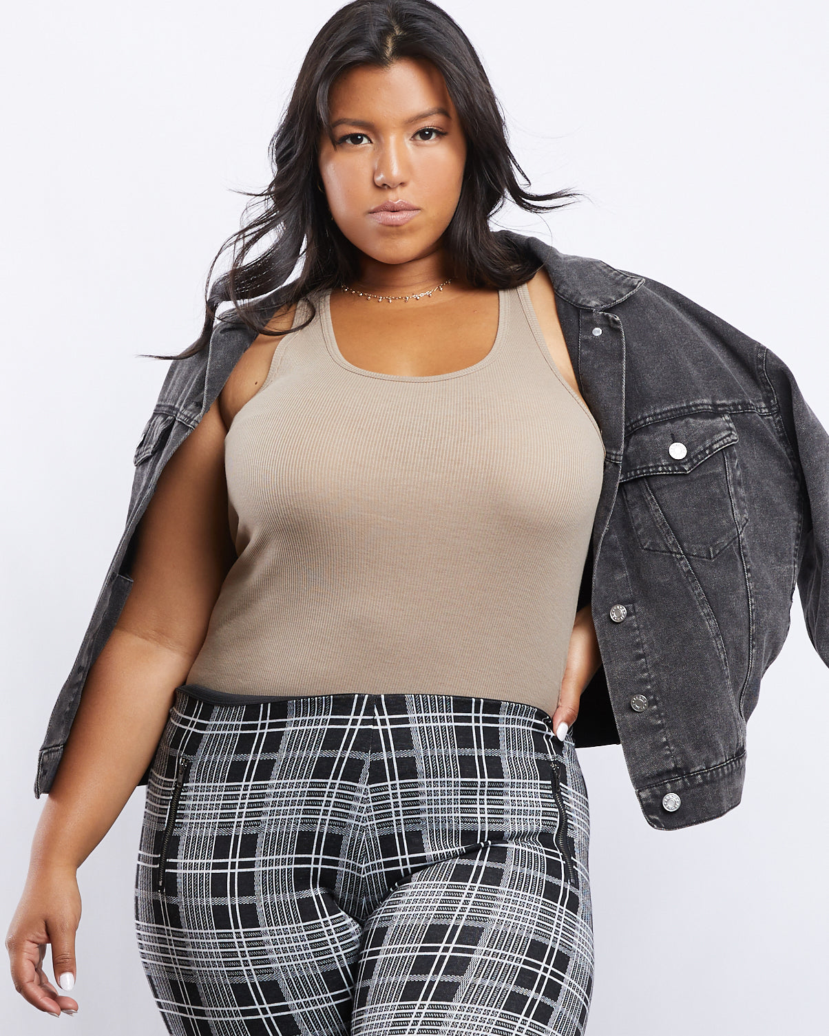 Plus Size Carly Ribbed Knit Tank