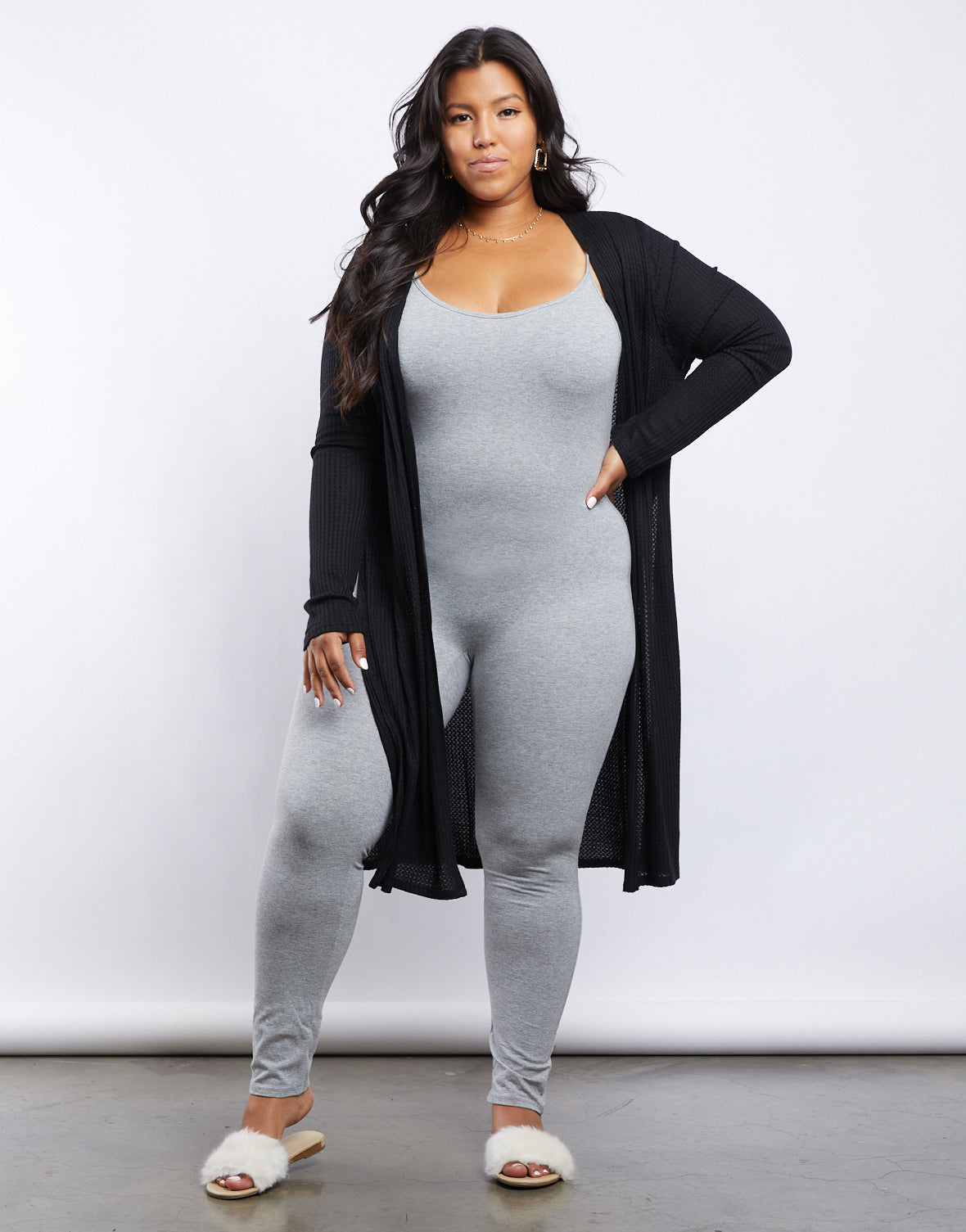 Plus Size Simple Tank Jumpsuit